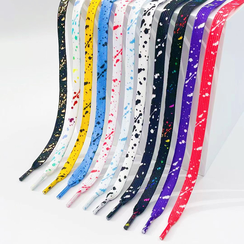 Travis Scott Lace - Regenbogen-Schnürsenkel für Turnschuhe, hochwertige Stofftinte, Splatter-Schnürsenkel,