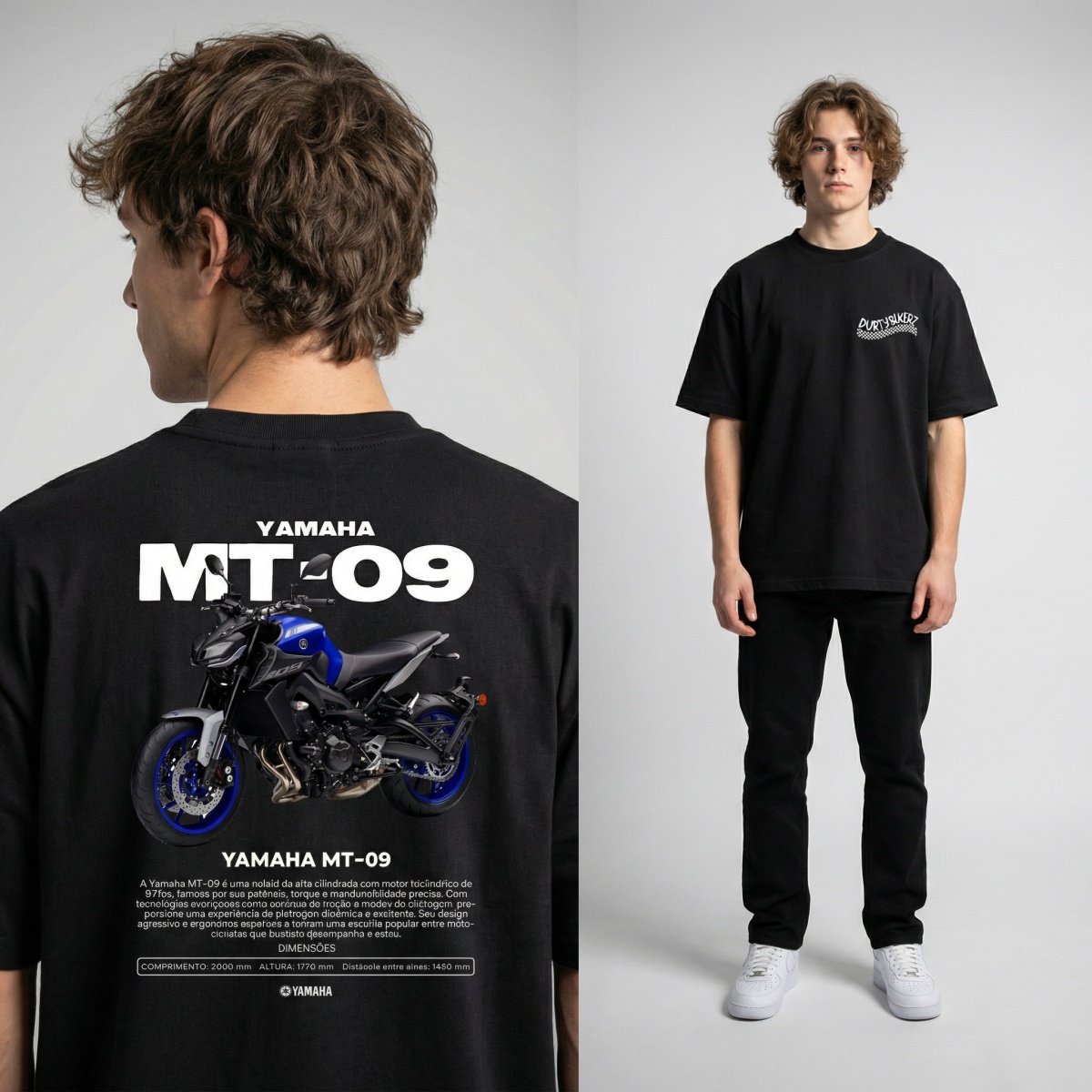 Yamaha MT-07 Naked Bike Style  – Streetwear Brand Graphics Bewertung und Preis