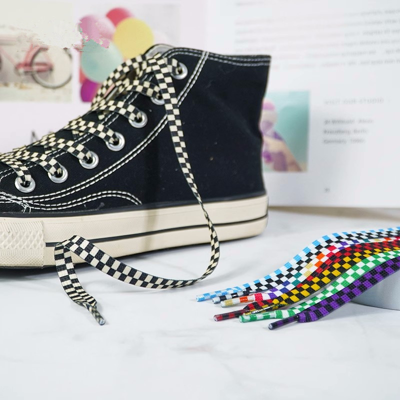 Mode Schwarz Weiß Nähte Schach – Travis Scott Lace Bewertung und Preis